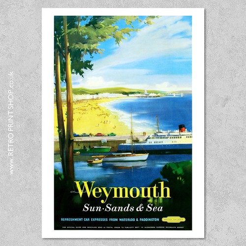 Weymouth poster railway - br,