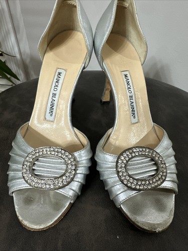 Manolo blahnik sedaraby - blahnik, silver