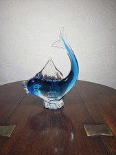 Vintage Cased Sommerso Art Glass Fish Figurine 