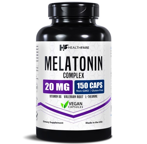 Healthfare melatonin 20mg 150 - melatonin,