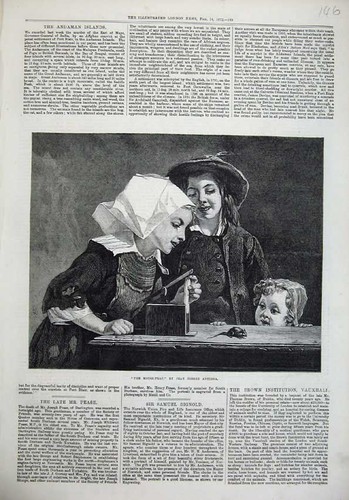 Original old antique print - original,