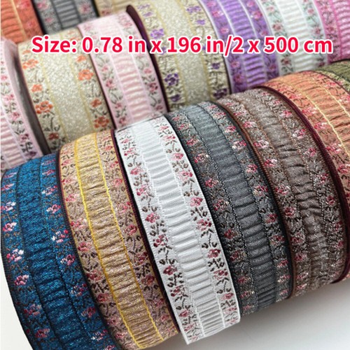 Embroidered jacquard ribbon - embroidered,