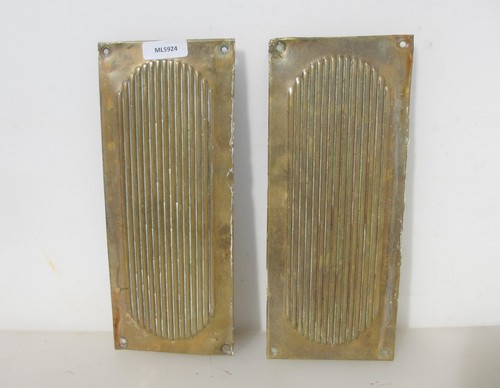 Victorian brass finger plates - brass,