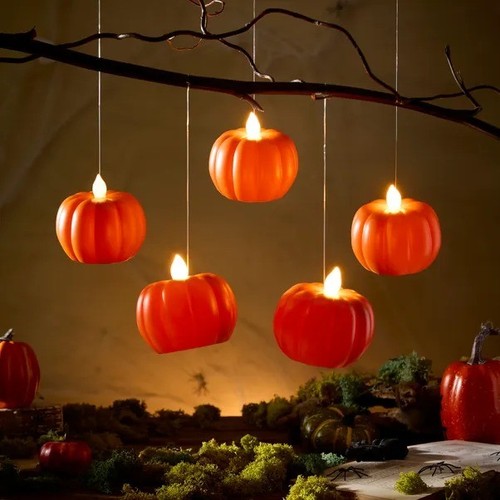 Hanging pumpkin led flame - hanging,