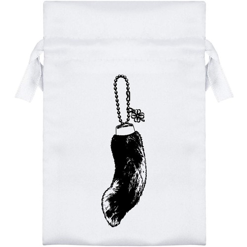 Lucky rabbit foot satin - 'lucky, foot'