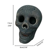 Simulated Human Head Bone Ceramic Fireproof Fire Pit Skeleton Log For Bonfire