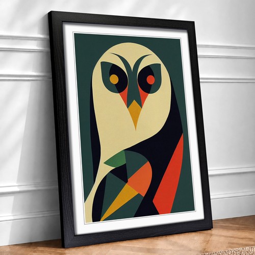 Art deco bird framed - art,