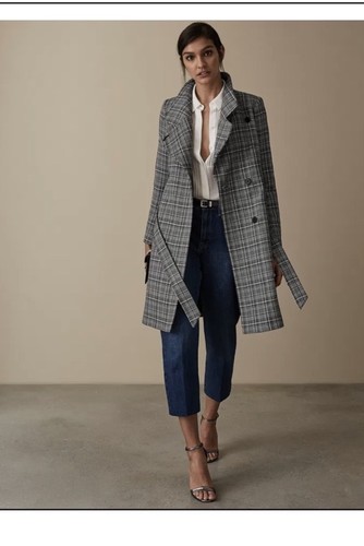 Reiss rowan cotton coat - 10, new