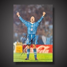 Paul  Gazza Gascoigne Hand Signed England Football Photograph £29.99 12X16