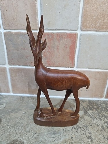 Vintage mcm carved teak wood - mcm,