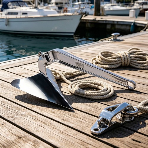 Stainless steel plow anchor - steel,