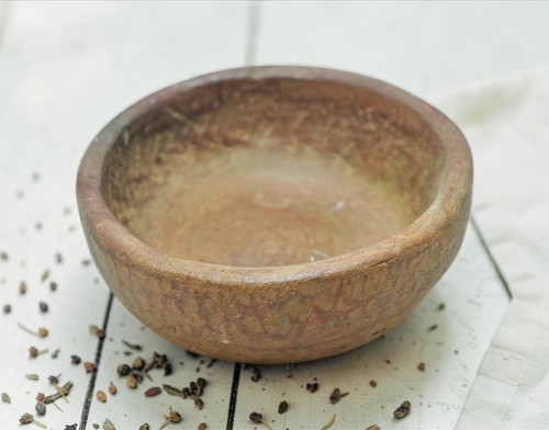 Antique sand stone round curry - antique,