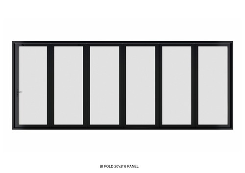 Aluminum folding panel - bi-folding, 6-panel