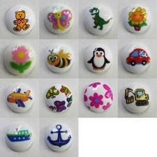15mm children buttons printed - children,