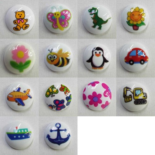 15mm children buttons printed - children,