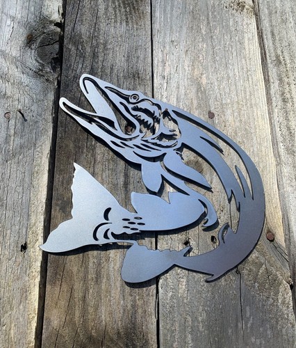 Pike fish steel wall art - art, fresh