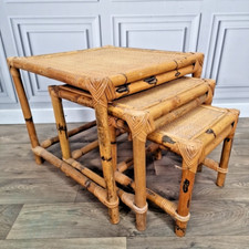 Vintage nest tables bamboo - nest,