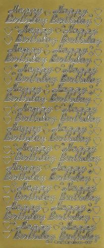 Birthday peel off sticker - peel,