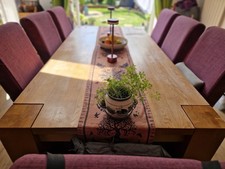 Solid Oak 8-Seater Dining Set