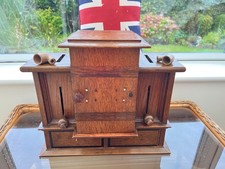 Antique Oak Humidor Cigar & Tobacco Holder Collectors Cabinet