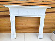 Antique Georgian Style Wooden Fireplace Surround Mantel – Urn & Swag Carving