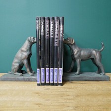 Dog Bookends Labrador Black
