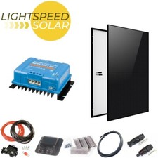 450W 12V Victron Solar PV Panel Kit Black Monocrystalline MPPT Charger - camper