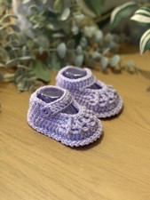 Crochet Mary Jane Baby Booties