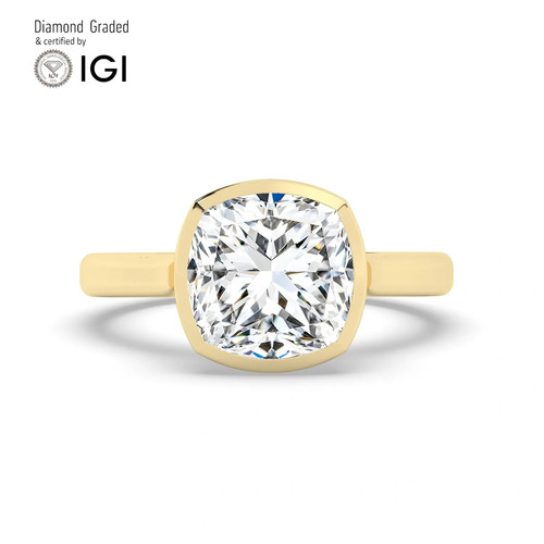 Cushion diamond engagement - diamond,