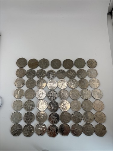 Job lot coins 50p - of, 56