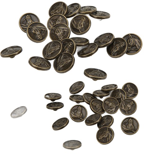 Buttons antique bronze round - antique,