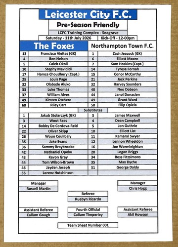 Leicester city northampton - city,