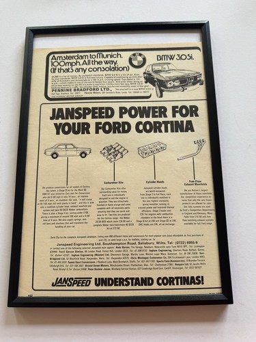 Framed vintage 1973 mk3 ford - vintage,