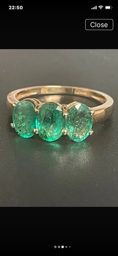 Zambian emerald trilogy ring - zambian,