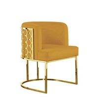 Luxury Velvet Cushion Tub Chair With Steel Frame Brushed Chrome Quality Finish