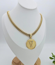 Gold Initial Necklace, 14k
