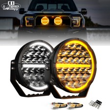 HELLA 7"/9" CLEAR LENS DRIVING LIGHTS SPOT LIGHTS SPOT LAMPS White & Amber DRL