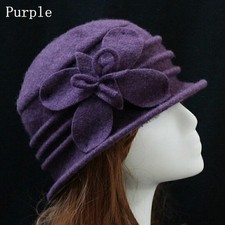 Flower Felt Wool Hat Bucket