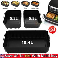Air Fryer Silicone Pot Liners for Ninja AF500 Dual Basket Accessories 10.4L Big