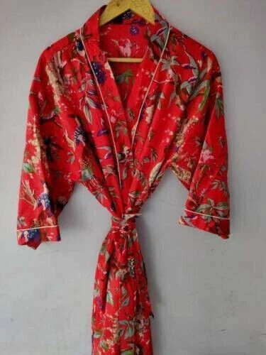 Indian cotton kimono bath robe - cotton,