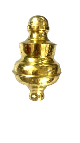 Solid brass bed knob high - brass,