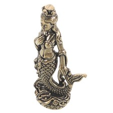  Mini Brass Mermaid Figurine