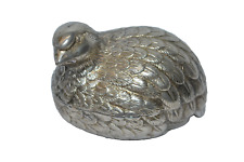 Quail Silver Plated Mustard Condiment Pot with Moulded Glass Liner DS