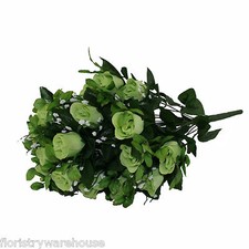 Artificial silk Lime Green Rose & Gyp flower bouquet 55cm 24 stems of Roses