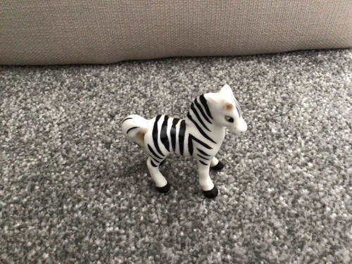 Vintage hand painted zebra - painted,