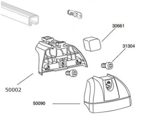 Thule footpack spares 753 - footpack,