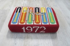 Vintage 1972 Christian hassock prayer kneeler church pew floor cushion