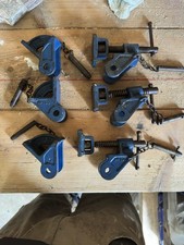 3 Pairs Of Vintage Record NR 130 Cramp Heads… All Complete With Chains And Pins