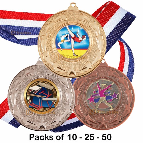 Gymnastics medals ribbons - &,