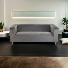 2 Seater Ikea Klippan Replacement Cover Sofa Slipcover Plush Velvet Protector